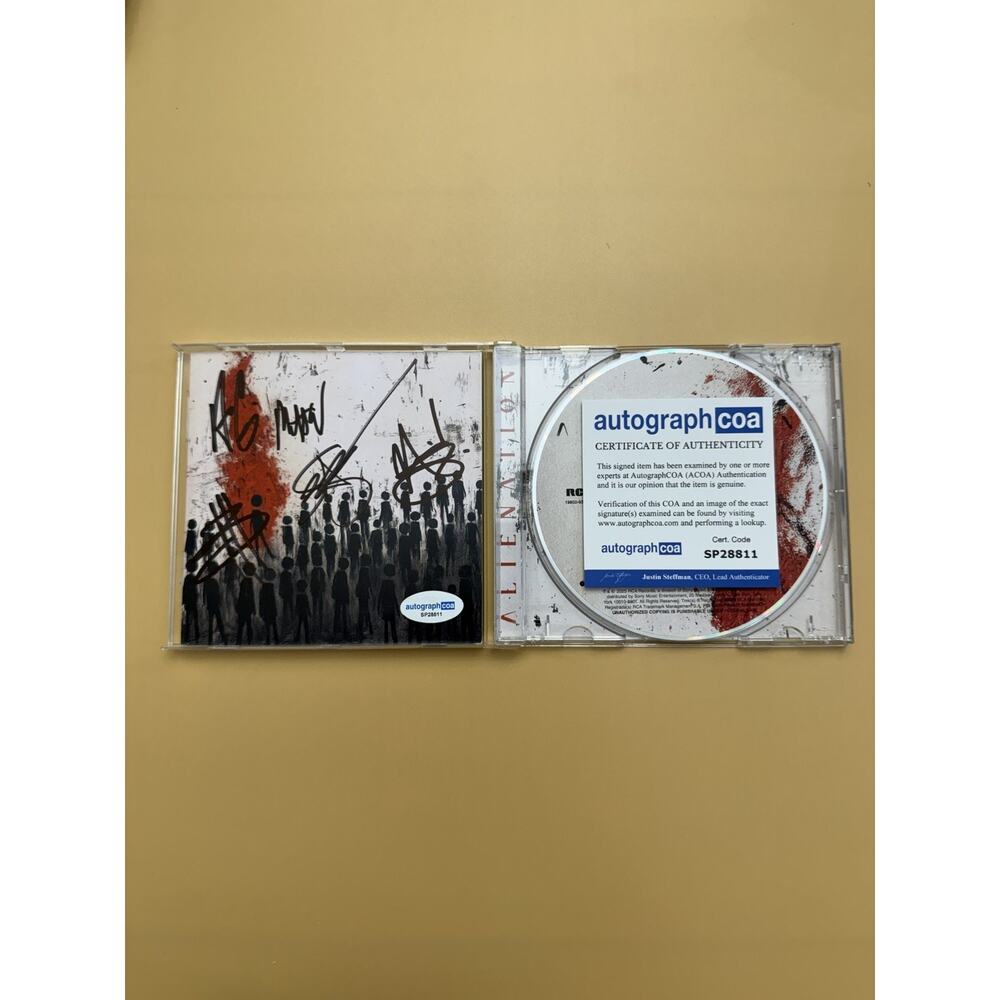 SIGNED Three Days Grace Alienation CD All Members ACOA Certified SP28811